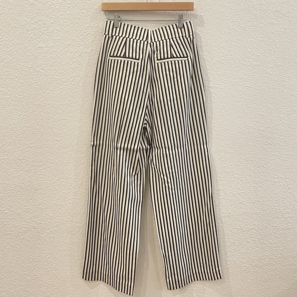 EVERLANE The Way High Drape Pant Ombré Striped Size 2 Pleated Front Career Prep - Picture 6 of 11
